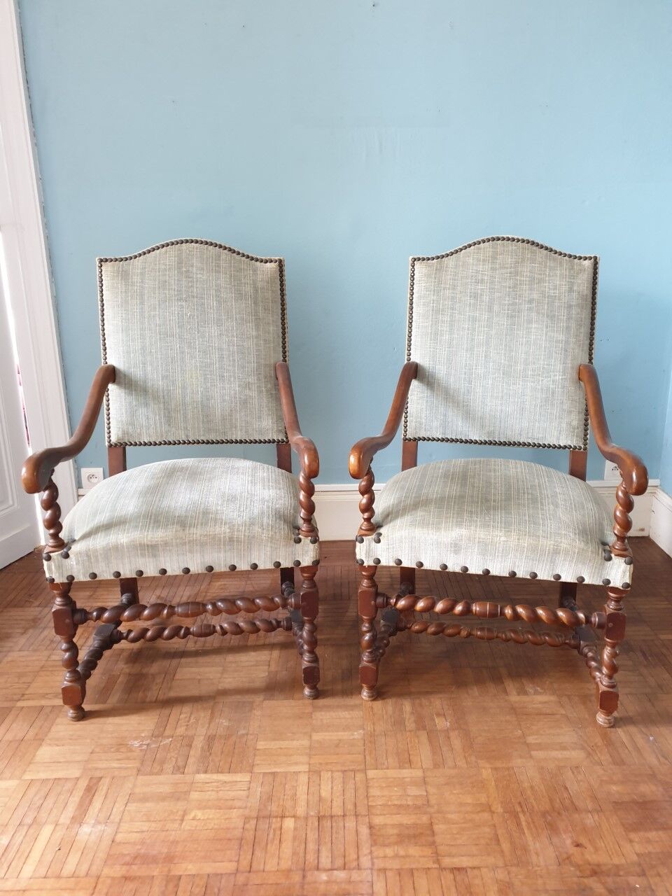 Pair of Louis XIII armchairs