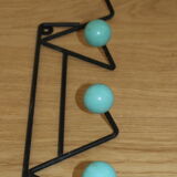 Coat rack 4 balls blue years 50