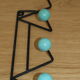 Coat rack 4 balls blue years 50