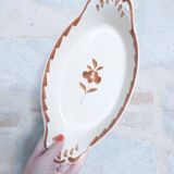 Old Sarreguemines ravier small oval dish
