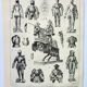 Engraving • Medieval armour, knight • Original and vintage lithograph from 1898
