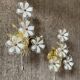 Pair of vintage golden sconces and lucite flowers
