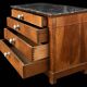 Commode ancienne en bois et marbre