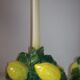Pair of lemon slip candle holders