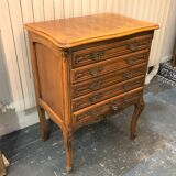 Solid wood silver cabinet with 5 drawers for 173 place settings, silver-plated metal, Solid silver