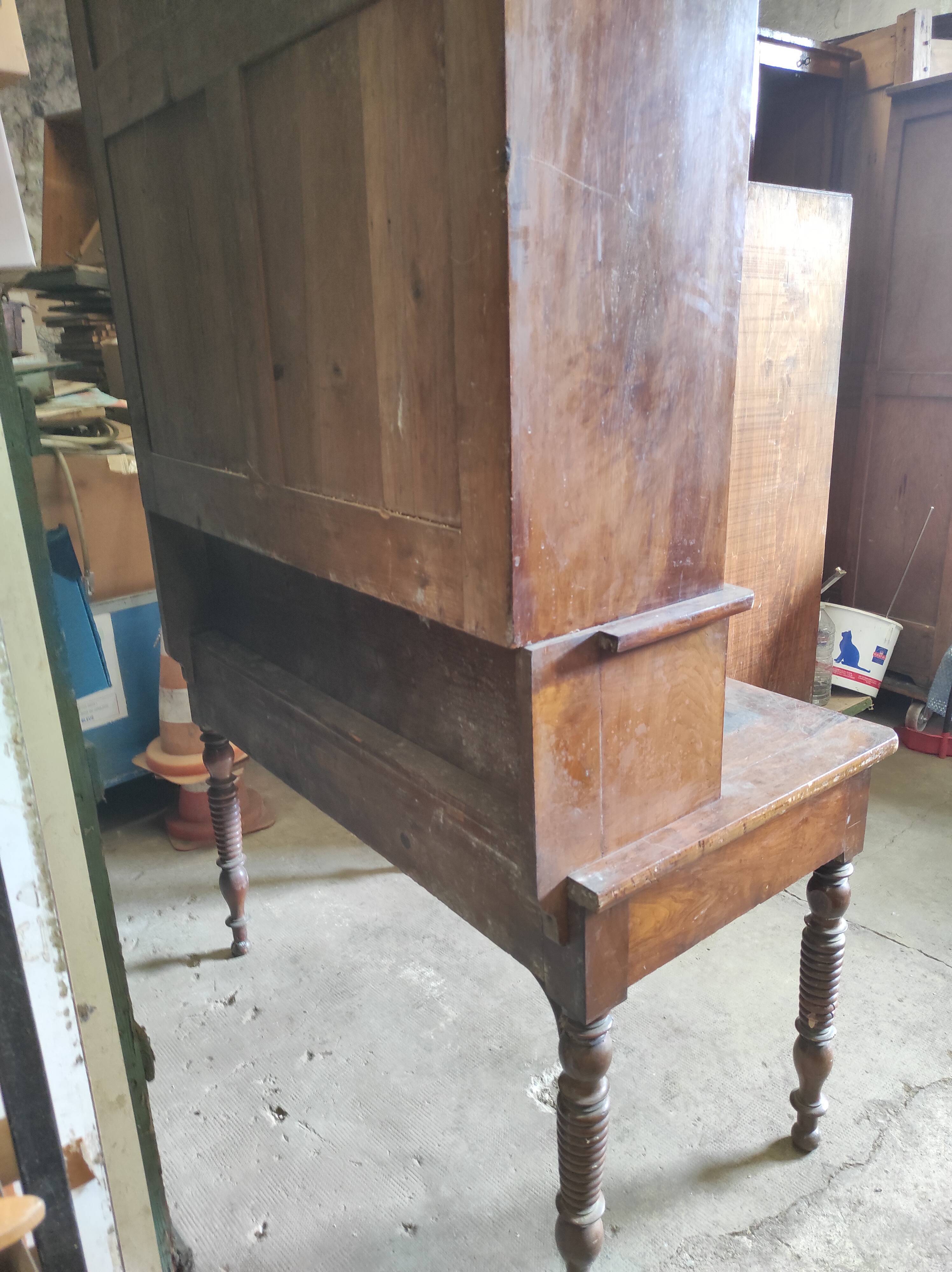 Old stepped desk buffet secretary scriban showcase and vintage drawers