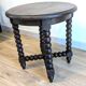 Antique side table with turned legs in solid wood, Louis XIII style