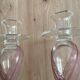 Pair of Candlesticks Candle Holders Design Blown Glass Decorative