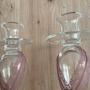 Pair of Candlesticks Candle Holders Design Blown Glass Decorative