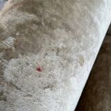 Beige velvet sofa