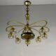 Venetian Art Nouveau chandelier in green and blue Murano glass circa 1920
