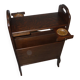 Magazine rack with ashtrays, wooden end table