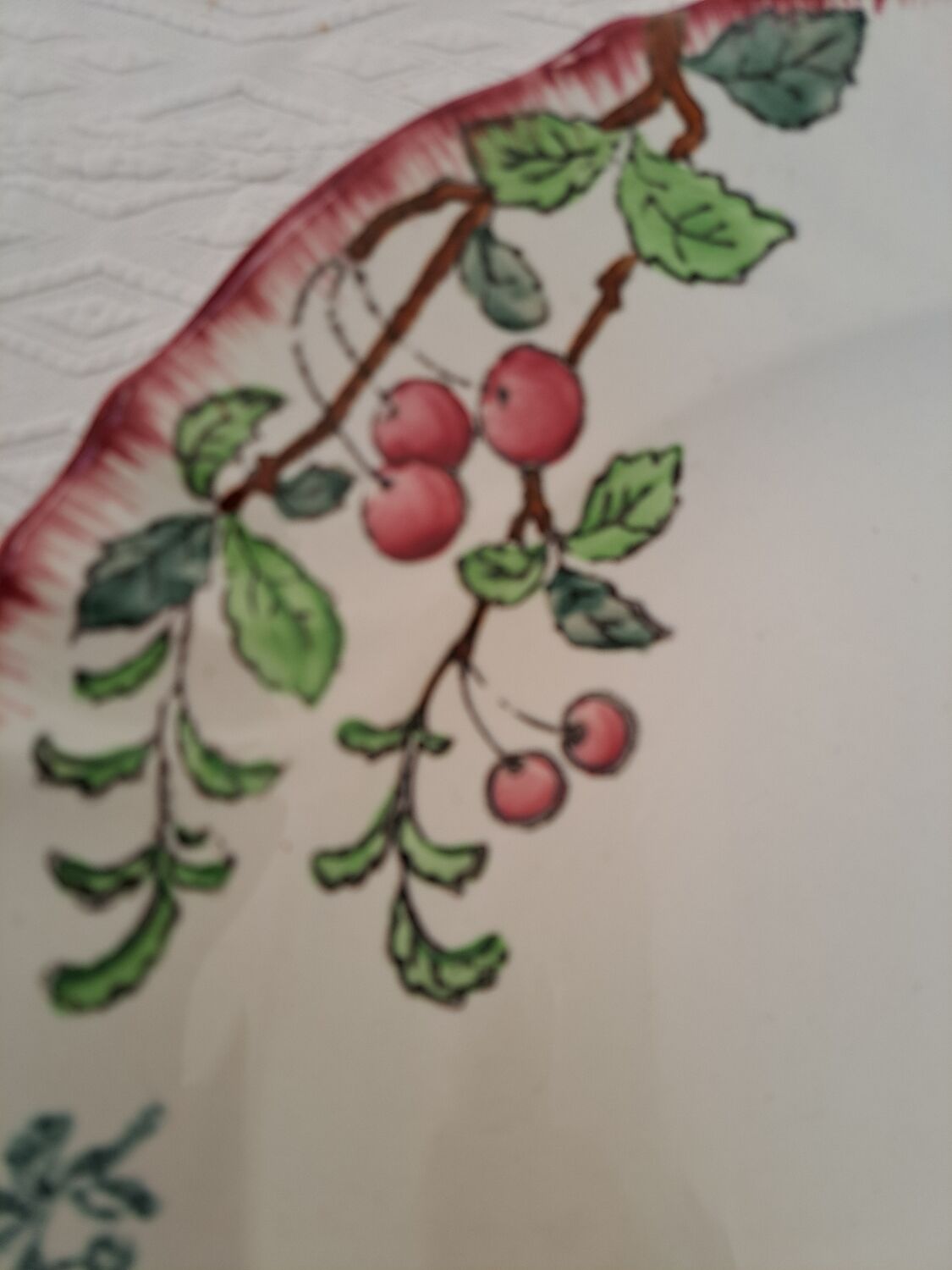 Dish Longwy cherries