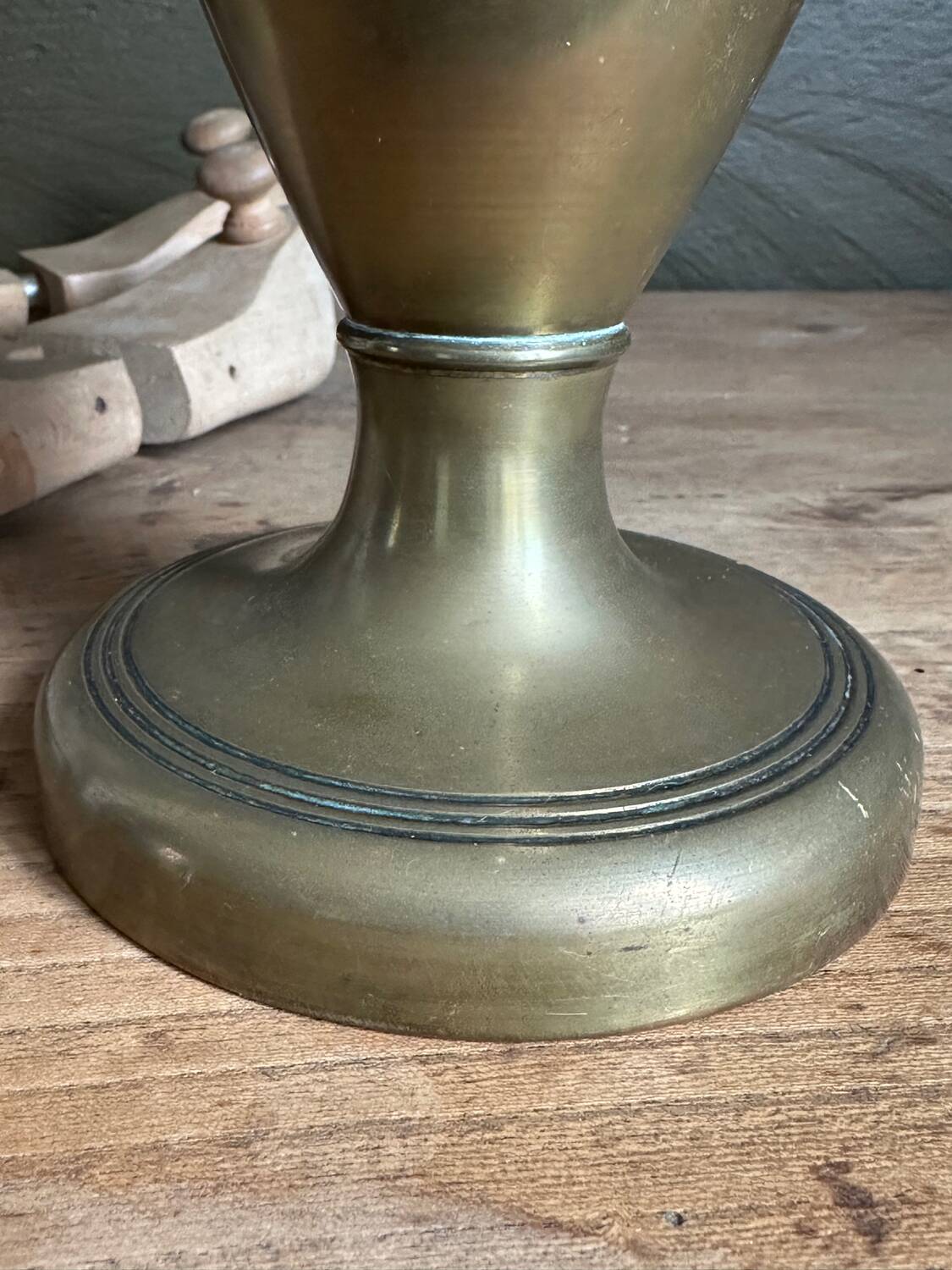 Art deco brass vase