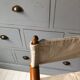 Former director's side chair in wood and canvas