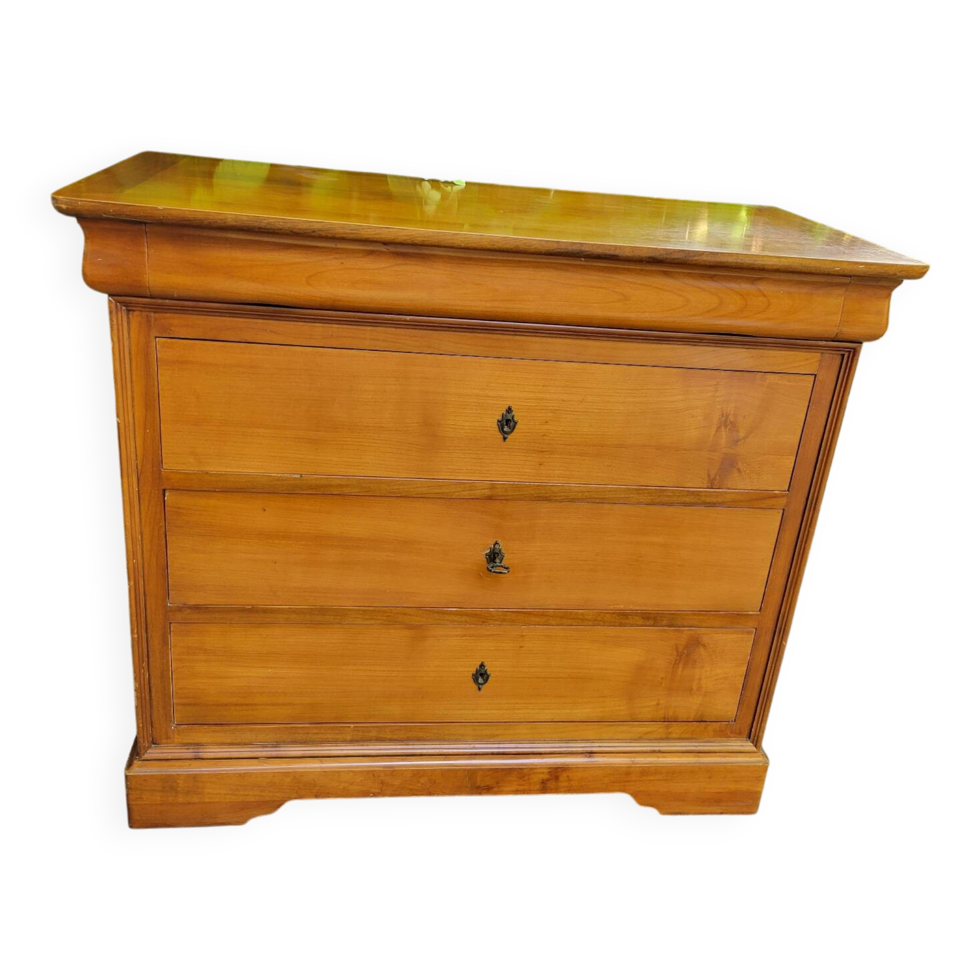 Louis Philippe cherry chest of drawers with lock