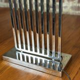 Designer lamp in chromed metal from the 2000s, height 70 cm
