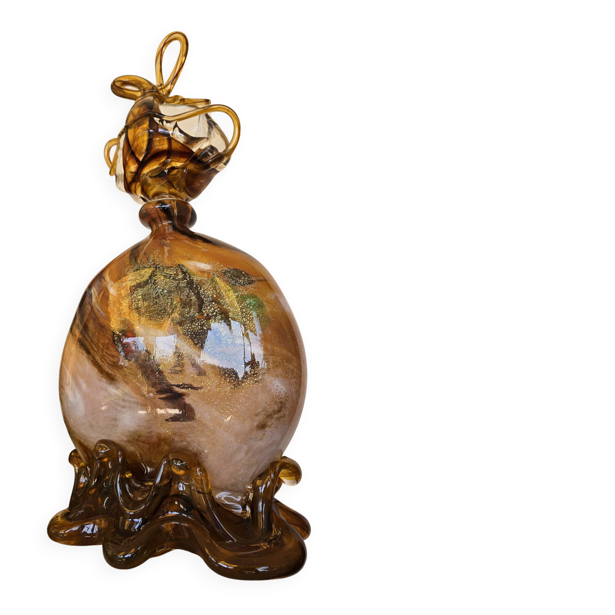 Grand monumental gourd vase — Bernard Aconito — Master Glassmaker in Biot —