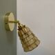 Vintage tulip wall lamp in marbled effect Clichy glass