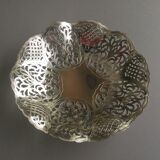 Silver metal bread basket