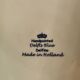 Gzhel tradition for this empty pocket / cup made ~ in Russia near Moscow. signed