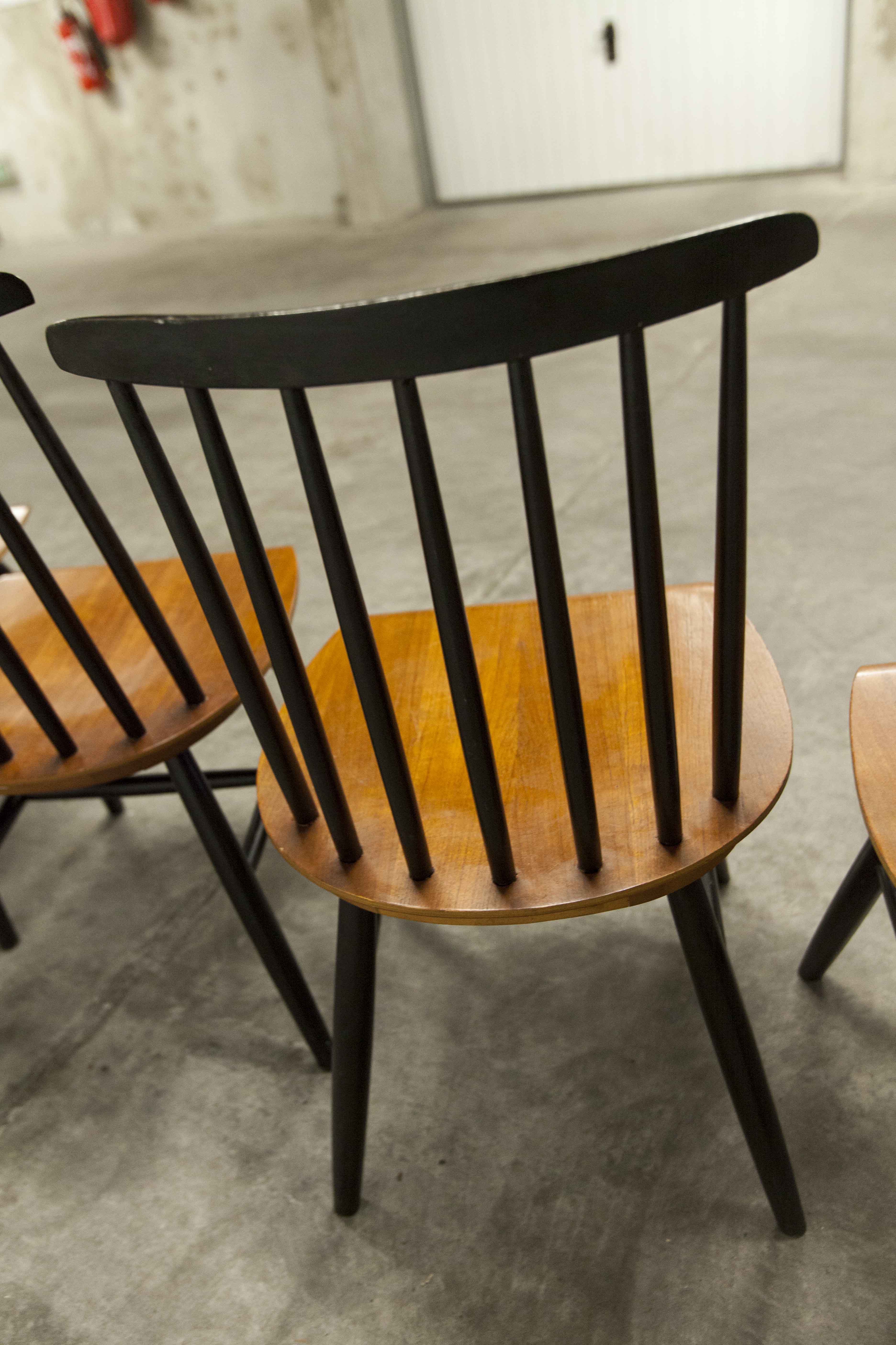 Set of 4 Fanett chairs by IImari Tapiovaara 1960