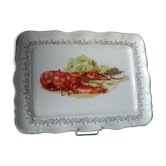 Plat a homard a langouste en faience real opalor