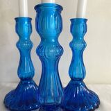 Glass candle holders from the 60s and 70s