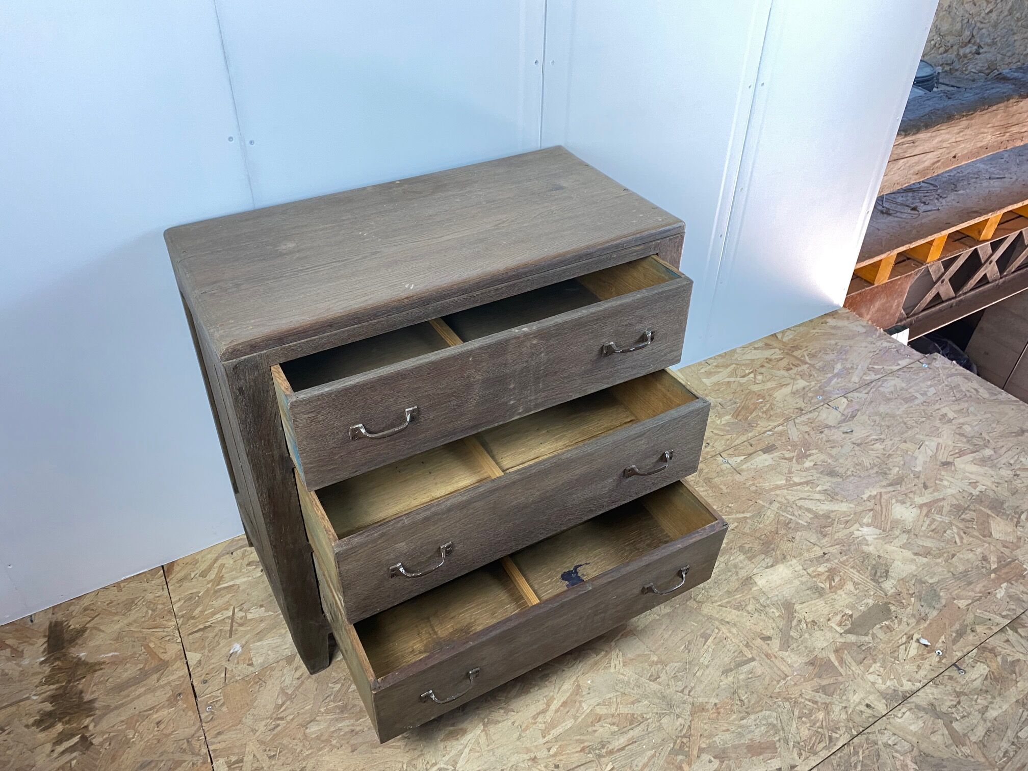 Solid oak chest of drawers 3 drawers 50s