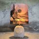 Lampe hibou vintage en pierre naturelle