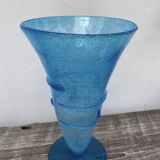 Biot style bubble-blown vase