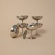 Set of 6 stainless steel cups