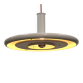 Lampe suspendue White XL Fog & Morup Optima : Design de Hans Due, Danemark, années 1970
