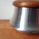 sugar bowl Remy Letang stainless steel and exotic wood