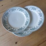 4 old flat plates Terre de fer