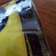 Yellow glass vase