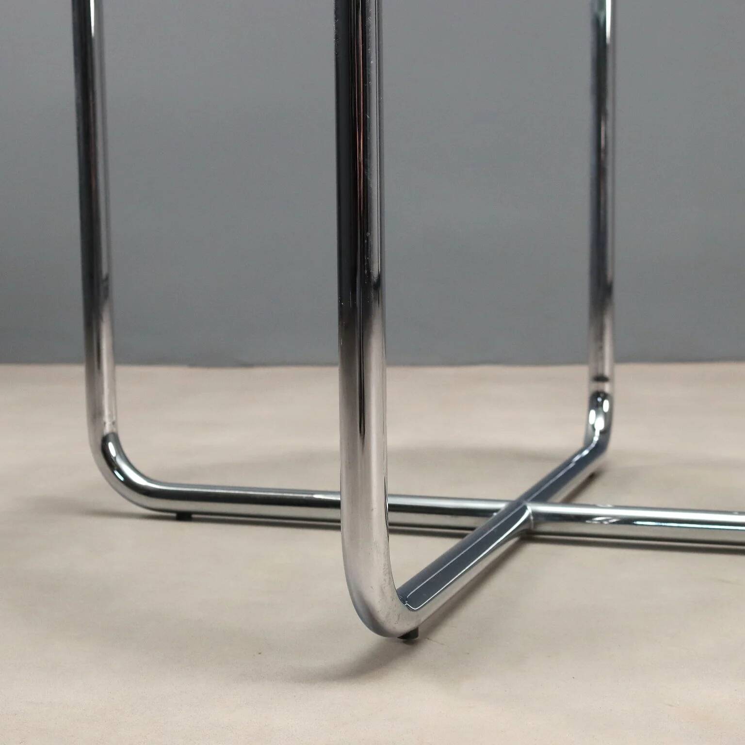 Knoll E01M coffee table designed by Mies van der Rohe, metal, 1990s.