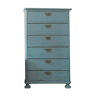 Commode en bleu/turquoise avec 6 tiroirs