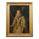 Peinture ancienne Portrait d'une noble dame, huile sur toile, XIXe siècle