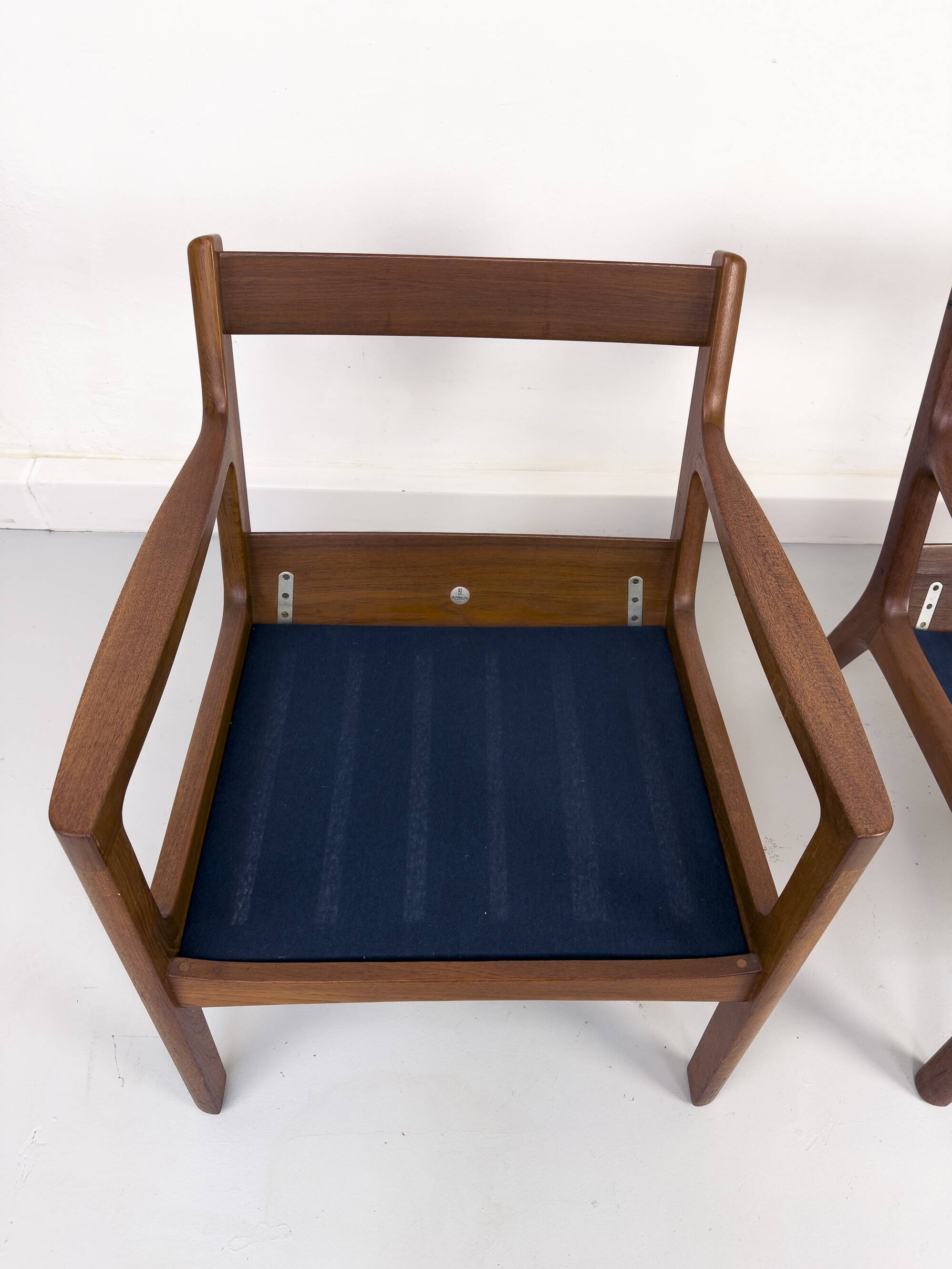 Fauteuils Senator en Teck et Laine par Ole Wanscher pour France & Søn, 1960s
