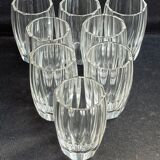 Liquor cabaret - Art Deco - Blown and cut crystal, mahogany or ebony macassar and stainless steel