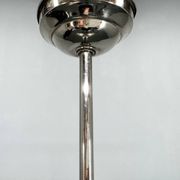 Lustre Art Déco en chrome et verre rose, années 1930