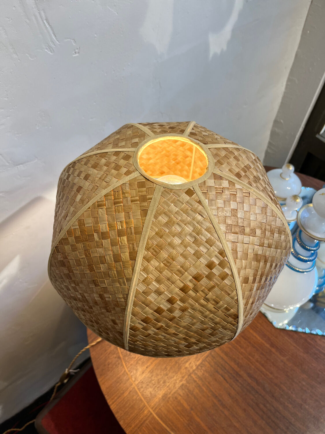 Wooden table lamp 1950