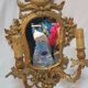 Pair of mirrors, Louis XVl wall lamps in bronze