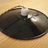 Black enamelled hanging lamp