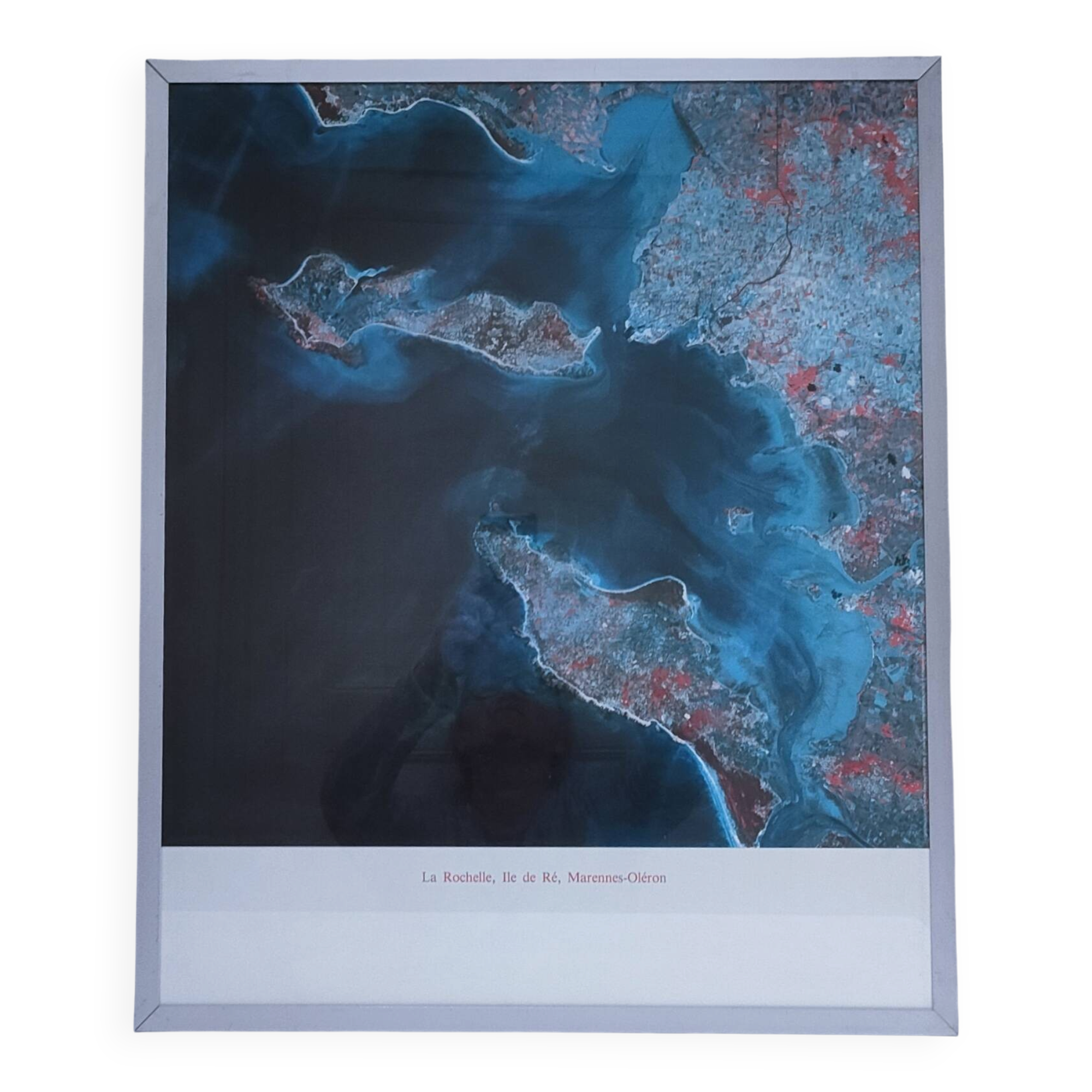 poster Île de Ré, Marennes d'Oléron, La Rochelle satellite CNES
