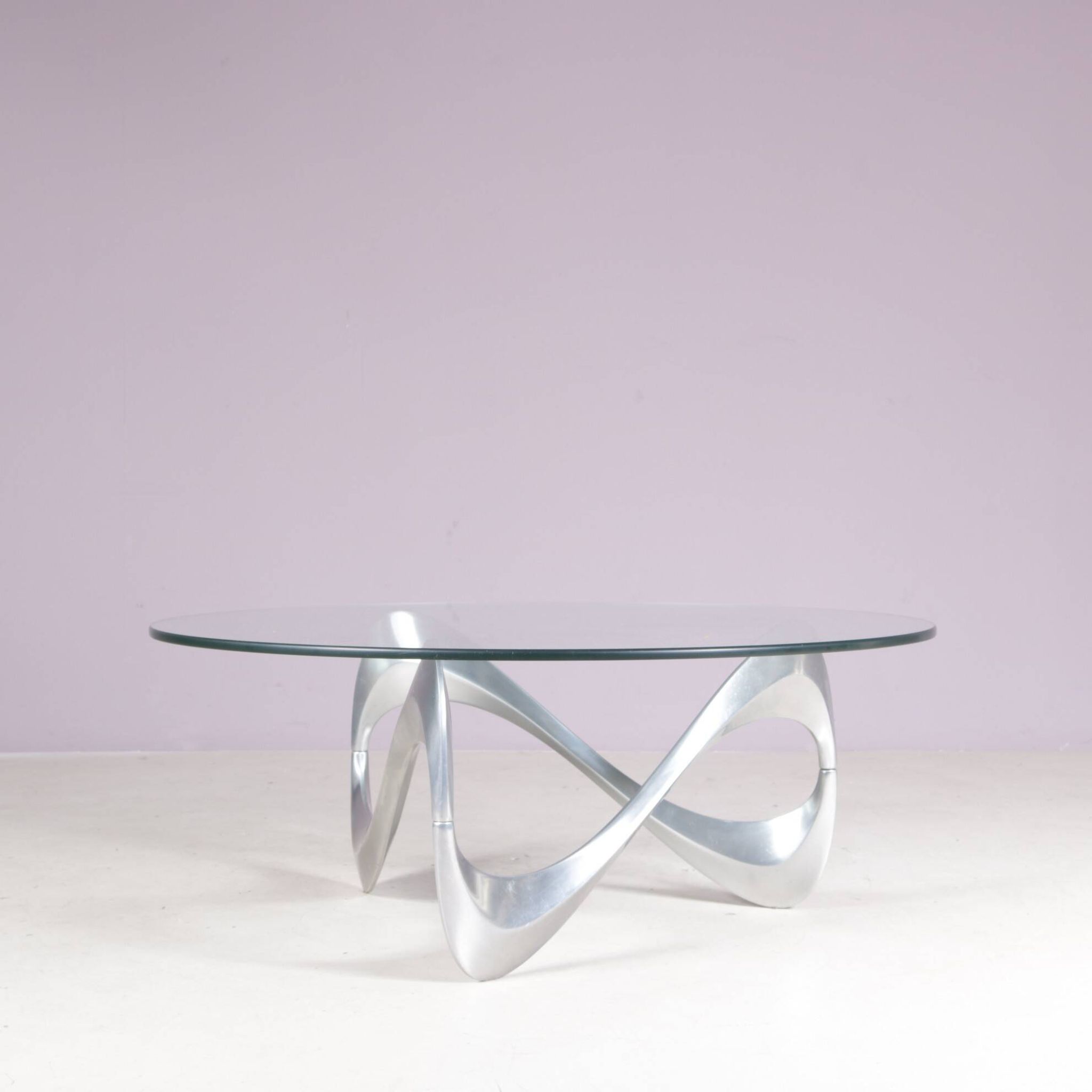 1970s Snake coffee table by Ronald Schmitt Germany