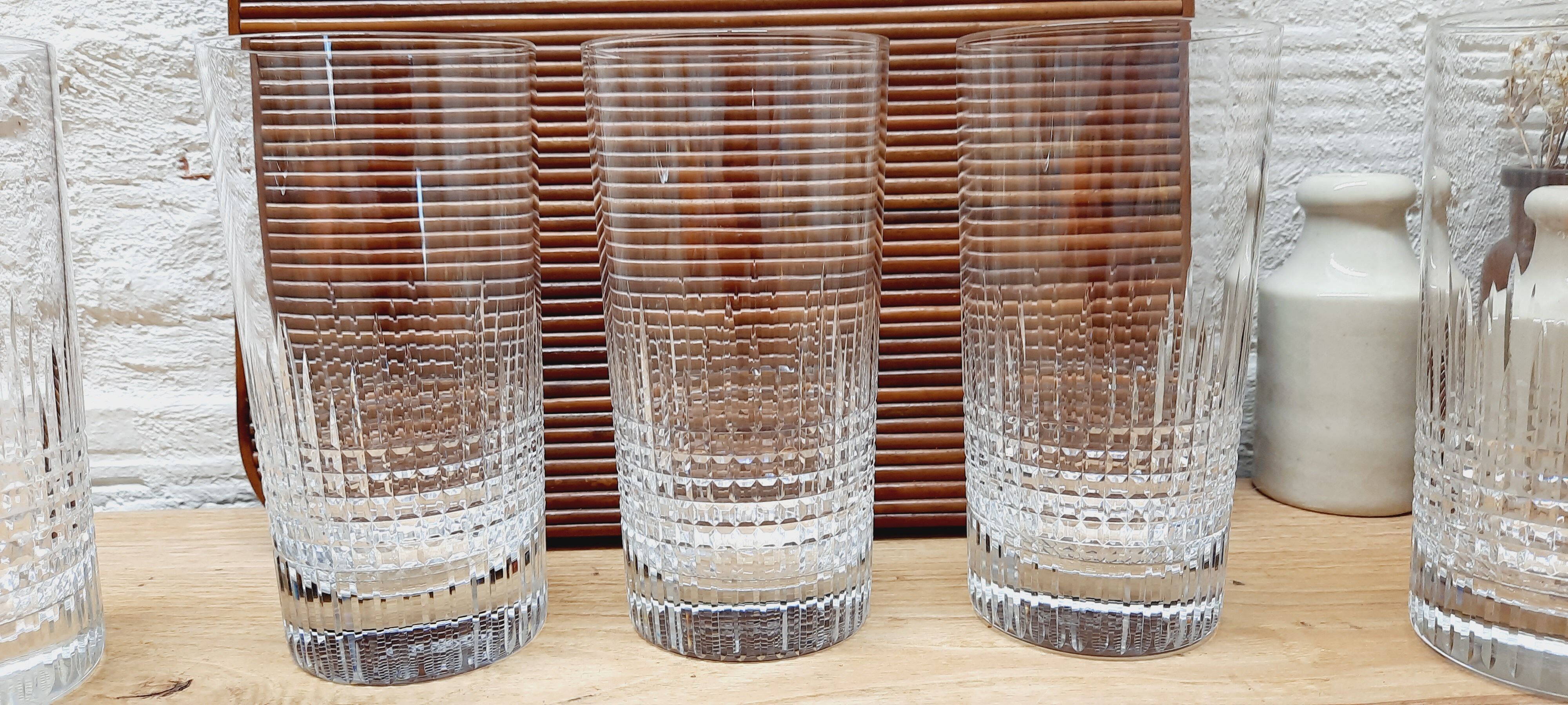 Set 6 glasses a orangeadz Baccarat Nancy