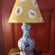 Delft-style ceramic desk lamp, France, 1960.