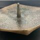 Brutalist bronze candle holder